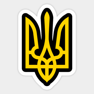 Ukraine coat of arms -  gold Sticker